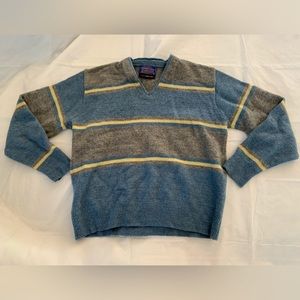 Pendleton Lambswool Stripped VTG Sweater Pullover Petite L Country Tradition